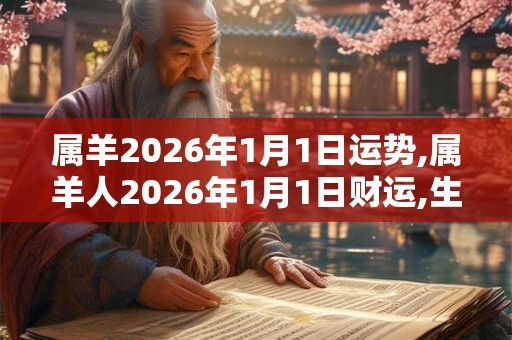 属羊2026年1月1日运势,属羊人2026年1月1日财运,生肖羊2026年1月1日运势