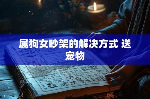属狗女吵架的解决方式 送宠物