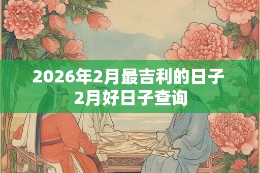 2026年2月最吉利的日子 2月好日子查询 2026年2月最吉利的日子 2月好日子查询