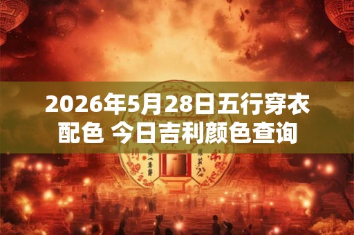 2026年5月28日五行穿衣配色 今日吉利颜色查询