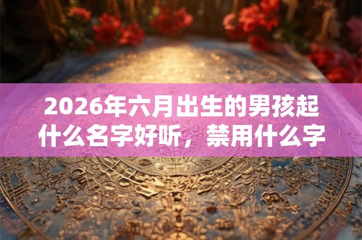 2026年六月出生的男孩起什么名字好听，禁用什么字