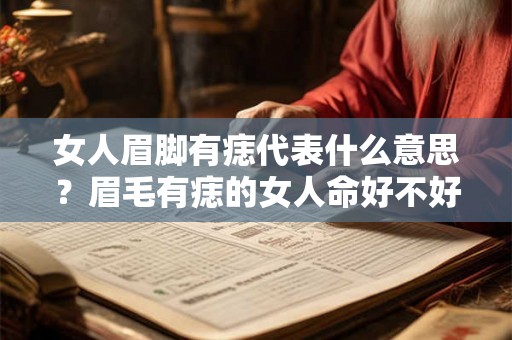 女人眉脚有痣代表什么意思？眉毛有痣的女人命好不好？