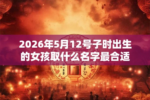 2026年5月12号子时出生的女孩取什么名字最合适 2026年5月12号子时出生的女孩取什么名字最合适