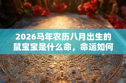 2026马年农历八月出生的鼠宝宝是什么命，命运如何？