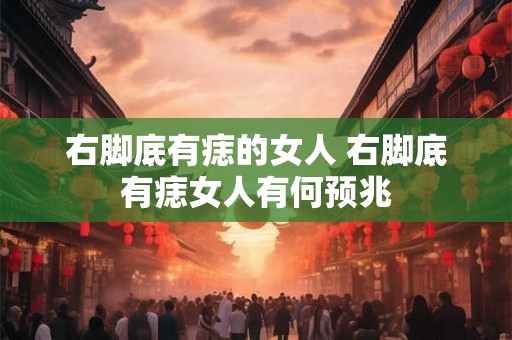 右脚底有痣的女人 右脚底有痣女人有何预兆
