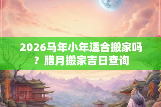2026马年小年适合搬家吗?腊月搬家吉日查询 2026马年小年适合搬家吗?腊月搬家吉日查询