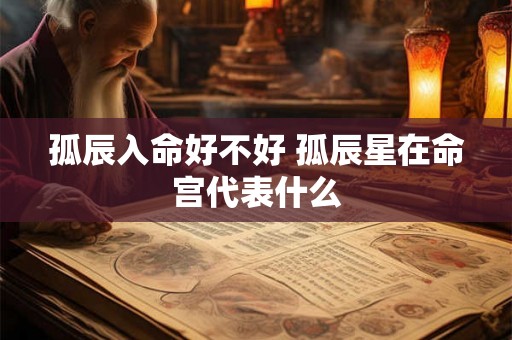 孤辰入命好不好 孤辰星在命宫代表什么