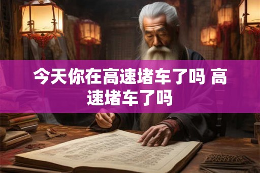 今天你在高速堵车了吗 高速堵车了吗