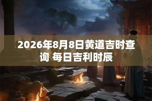 2026年8月8日黄道吉时查询 每日吉利时辰