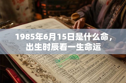 1985年6月15日是什么命，出生时辰看一生命运