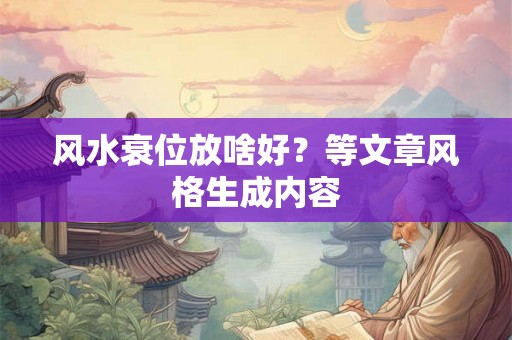 风水衰位放啥好？等文章风格生成内容