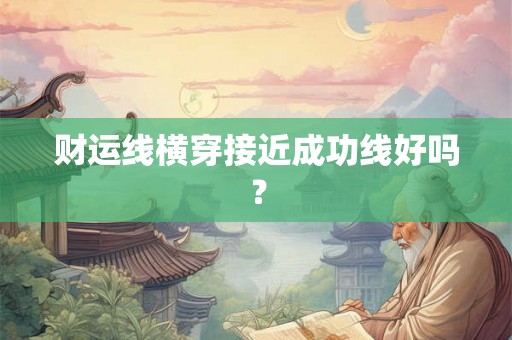 财运线横穿接近成功线好吗？