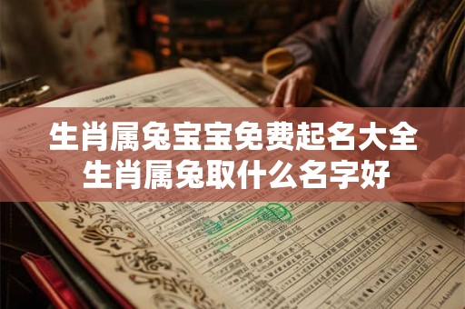 生肖属兔宝宝免费起名大全 生肖属兔取什么名字好