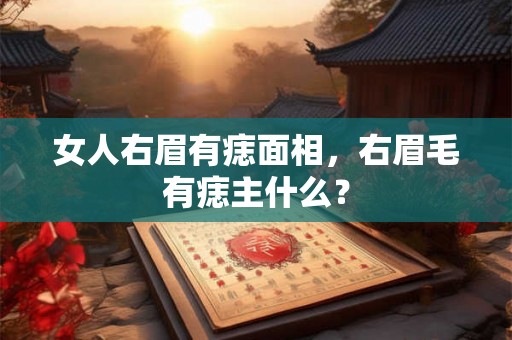 女人右眉有痣面相,右眉毛有痣主什么? 女人右眉有痣面相,右眉毛有痣主什么?