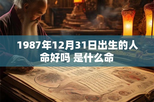 1987年12月31日出生的人命好吗 是什么命