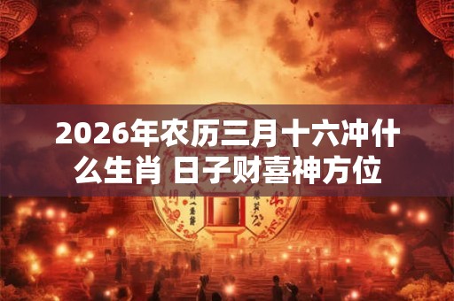 2026年农历三月十六冲什么生肖 日子财喜神方位