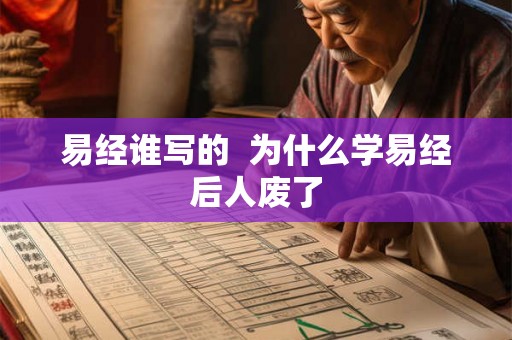 易经谁写的  为什么学易经后人废了