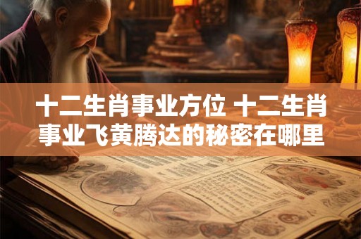十二生肖事业方位 十二生肖事业飞黄腾达的秘密在哪里