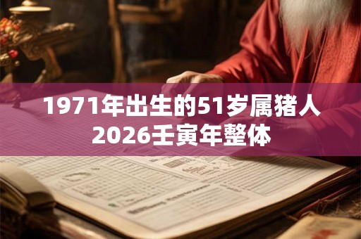 1971年出生的51岁属猪人2026壬寅年整体
