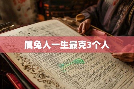 属兔人一生最克3个人
