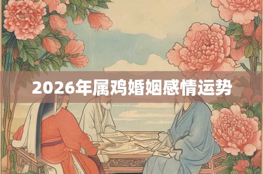 2026年属鸡婚姻感情运势