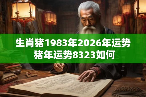生肖猪1983年2026年运势 猪年运势8323如何