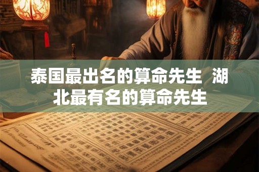 泰国最出名的算命先生  湖北最有名的算命先生