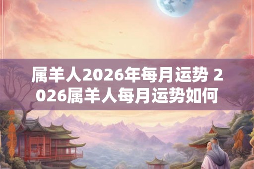 属羊人2026年每月运势 2026属羊人每月运势如何