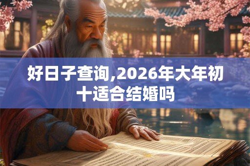 好日子查询,2026年大年初十适合结婚吗