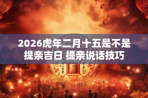 2026虎年二月十五是不是提亲吉日 提亲说话技巧