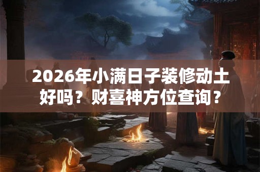 2026年小满日子装修动土好吗?财喜神方位查询? 2026年小满日子装修动土好吗?财喜神方位查询?