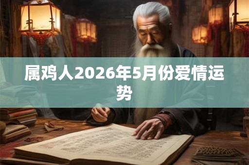 属鸡人2026年5月份爱情运势