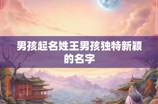 男孩起名姓王男孩独特新颖的名字