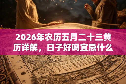 2026年农历五月二十三黄历详解，日子好吗宜忌什么？
