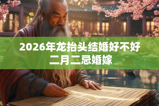 2026年龙抬头结婚好不好 二月二忌婚嫁