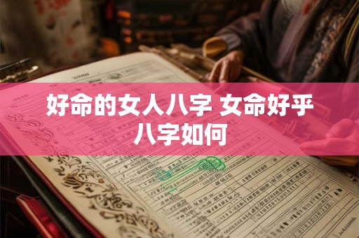 好命的女人八字 女命好乎八字如何 好命的女人八字 女命好乎八字如何