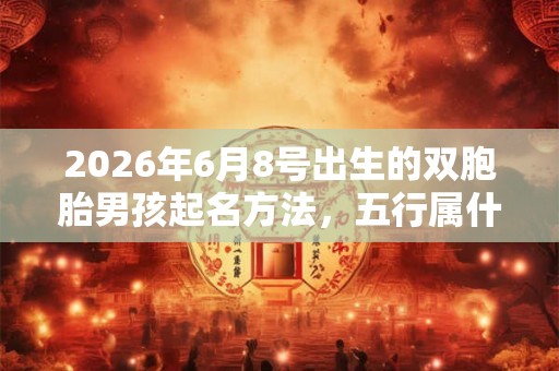 2026年6月8号出生的双胞胎男孩起名方法，五行属什么