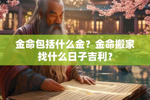 金命包括什么金?金命搬家找什么日子吉利? 金命包括什么金?金命搬家找什么日子吉利?
