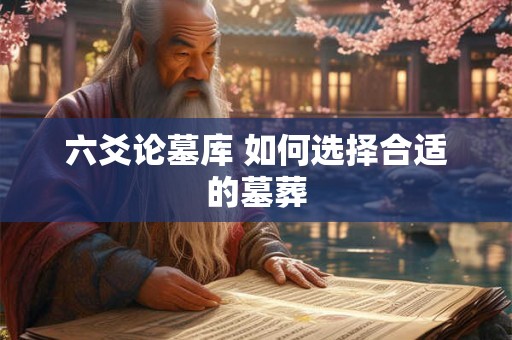 六爻论墓库 如何选择合适的墓葬 六爻论墓库 如何选择合适的墓葬