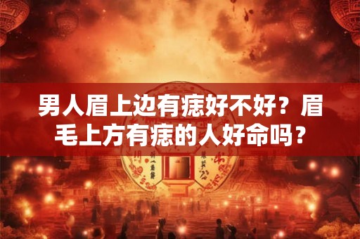 男人眉上边有痣好不好？眉毛上方有痣的人好命吗？