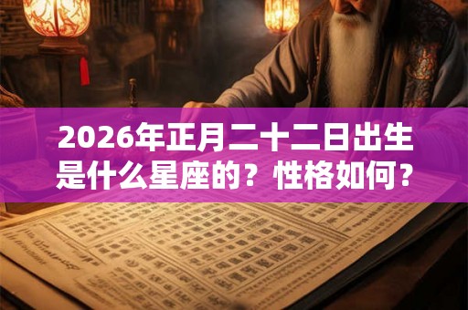 2026年正月二十二日出生是什么星座的？性格如何？