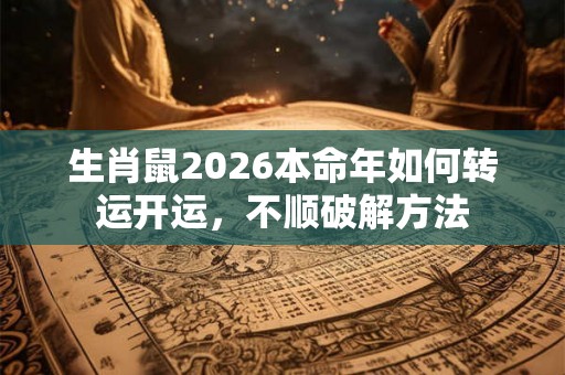 生肖鼠2026本命年如何转运开运，不顺破解方法