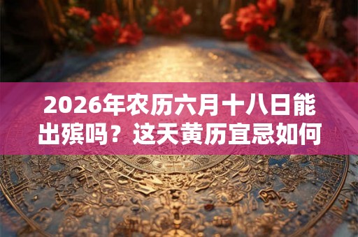 2026年农历六月十八日能出殡吗？这天黄历宜忌如何？