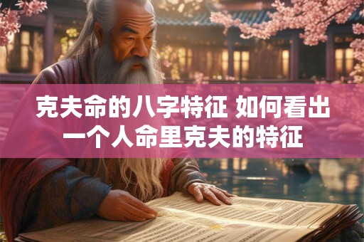 克夫命的八字特征 如何看出一个人命里克夫的特征