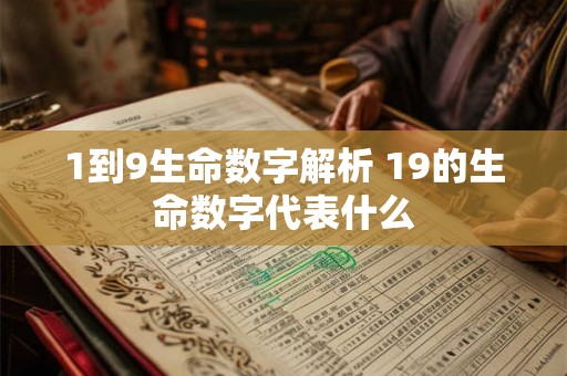 1到9生命数字解析 19的生命数字代表什么