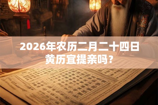 2026年农历二月二十四日黄历宜提亲吗？