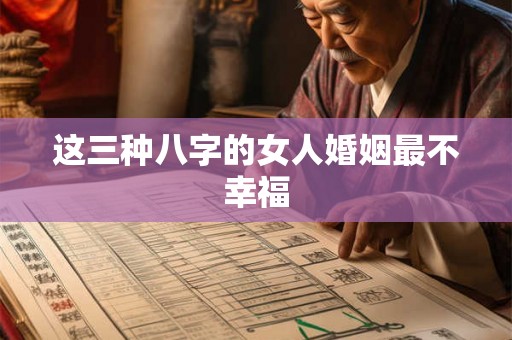这三种八字的女人婚姻最不幸福