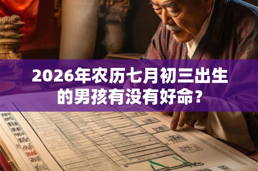 2026年农历七月初三出生的男孩有没有好命？