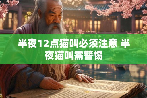 半夜12点猫叫必须注意 半夜猫叫需警惕