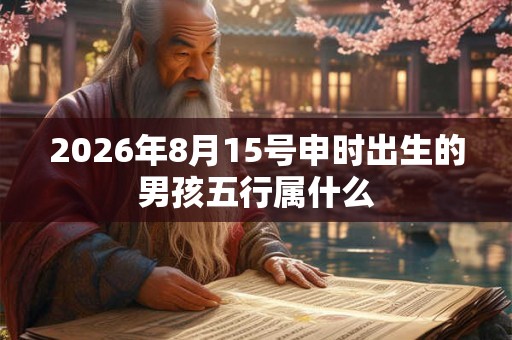 2026年8月15号申时出生的男孩五行属什么 2026年8月15号申时出生的男孩五行属什么